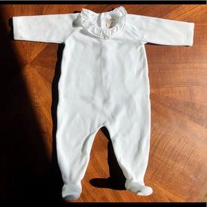 Bonpoint Collared Footed Onesie, 12 months